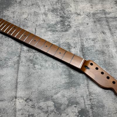 BMC Guitar Neck Tele® Telecaster® 22 Fret Roasted Maple With Maple Fingerboard Nitro Lacquer Rounded Fret Ends 9.5 Radius Stainless Steel Frets.   (TN101) image 1