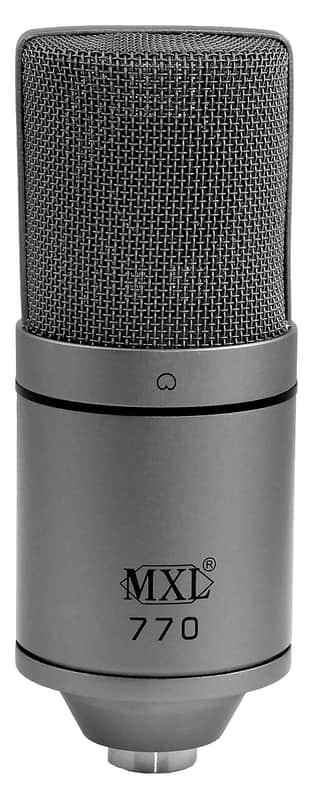 MXL 770 Condenser Microphone for Podcasting, Singing, Home Studio Recording, Gaming & Streaming | XLR | Large Diaphragm | Cardiod (Gray) image 1