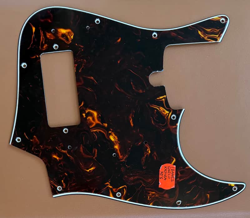 Ibanez Kasuga, Greco 2365 Bass pickguard 1971-1975 - Tortoise image 1
