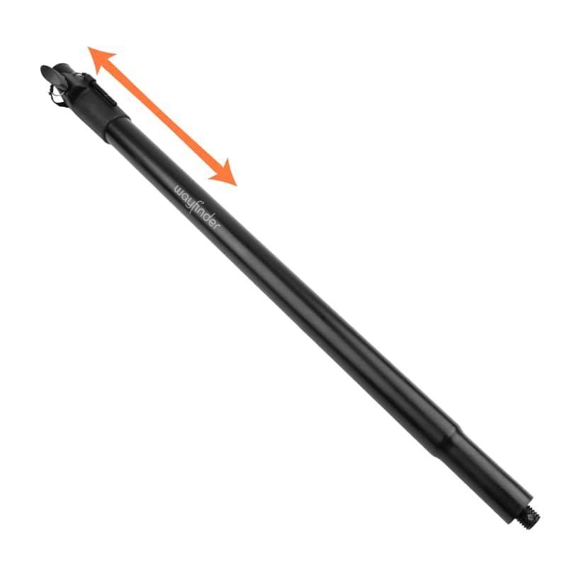 Wayfinder Supply Co. Height Adjustable Subwoofer Pole with M20 Threading and 35mm Mounts, up to 100 lbs. Weight Capacity, (WF-SUB-POLE) image 1