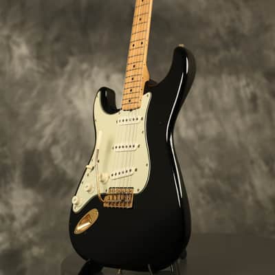 1960 Fender LEFT-HANDED Stratocaster factory assembled with '57 neck Custom Color BLACK with GOLD hardware!!! image 7