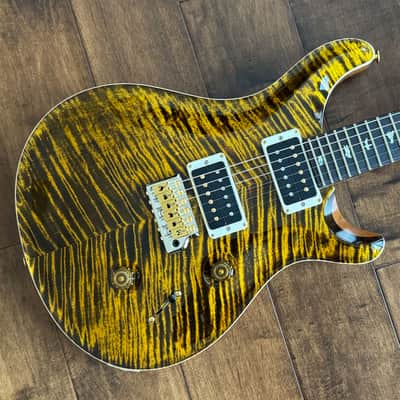 PRS Custom 24 Electric Guitar Yellow Tiger Hybrid Package Pattern Thin 10-Top 0392439 image 5