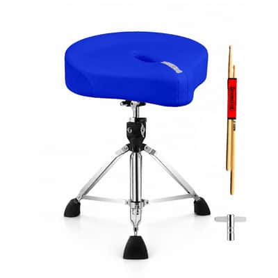 5 Core Drum Throne w 4.5" Padded Stool Adjustable Drummer Chair image 2