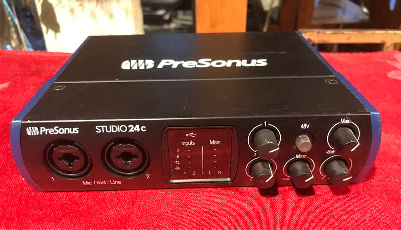 PreSonus Studio 24C 2x2 USB-C Audio / MIDI Interface 2019 - Present - Black image 1