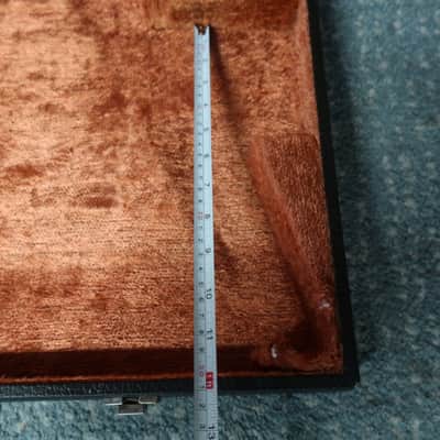 Vintage 1970s 1980s Gibson Ibanez Greco Epiphone Asymmetrical Offset Body Case Fits 45 X16 X 2.5  Models Korina Explorer Greco Explorer Hammer Standard Fits Many Models Brown Fuzzy Lining Rare Well Made image 7