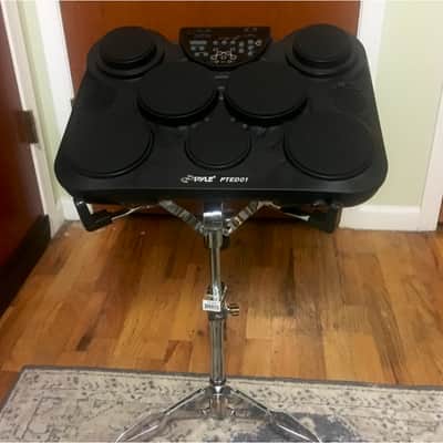 Pyle PTED01 Digital Drum Kit - Portable, 7 pads, MIDI controller (Snare Stand Included!) image 1