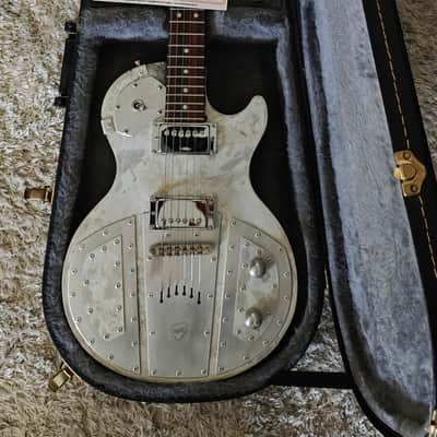 Meloduende Aluminum Electric Guitar Coda Custom 2014 - Weathered Aluminum image 6