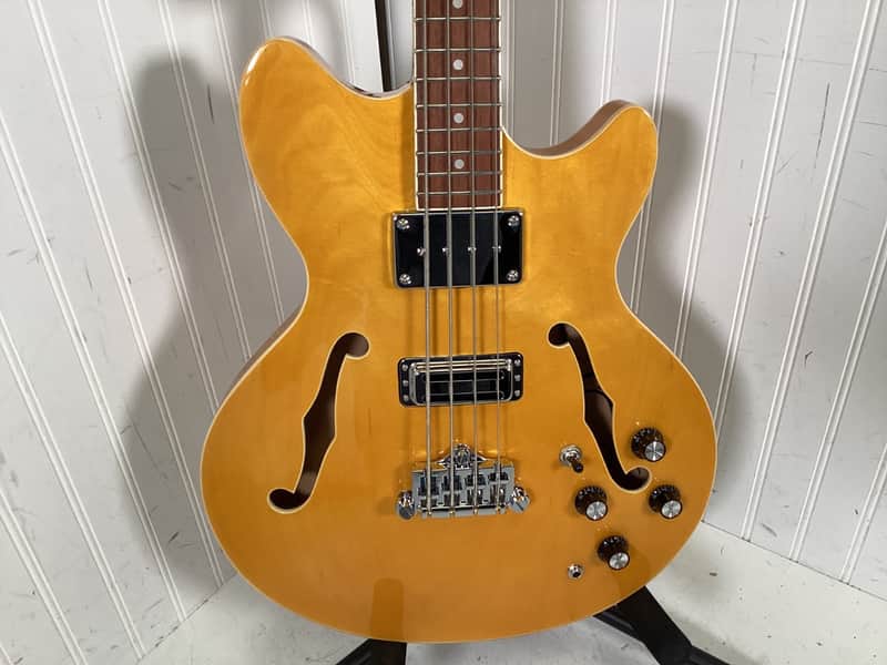 Vintage VRS450N REVO Series 'Supreme' Semi-Acoustic Bass Natural