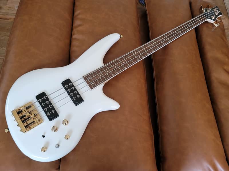 Jackson JS Series Spectra Bass JS3 Snow White 4-String Active Bass - Gold Hardware image 1