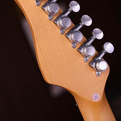 Dhatarattha HH Strat-Style Electric Guitar – Olive Green over Sunburst Heavy Relic Nitro image 7