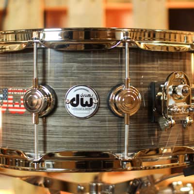 DW 6.5x14 Collector's Maple HVLT American Flag Logo Snare Drum - SO#1422589 image 2