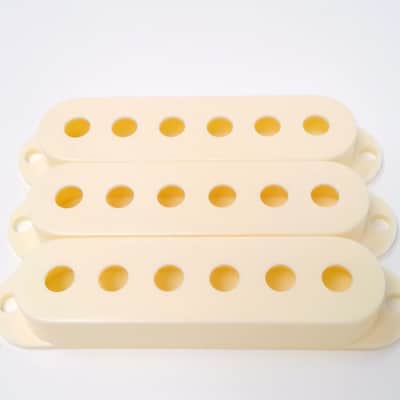 True Custom Shop® Aged White Single Coil Pickup Covers for Fender Strat Fits USA 52mm Size image 1