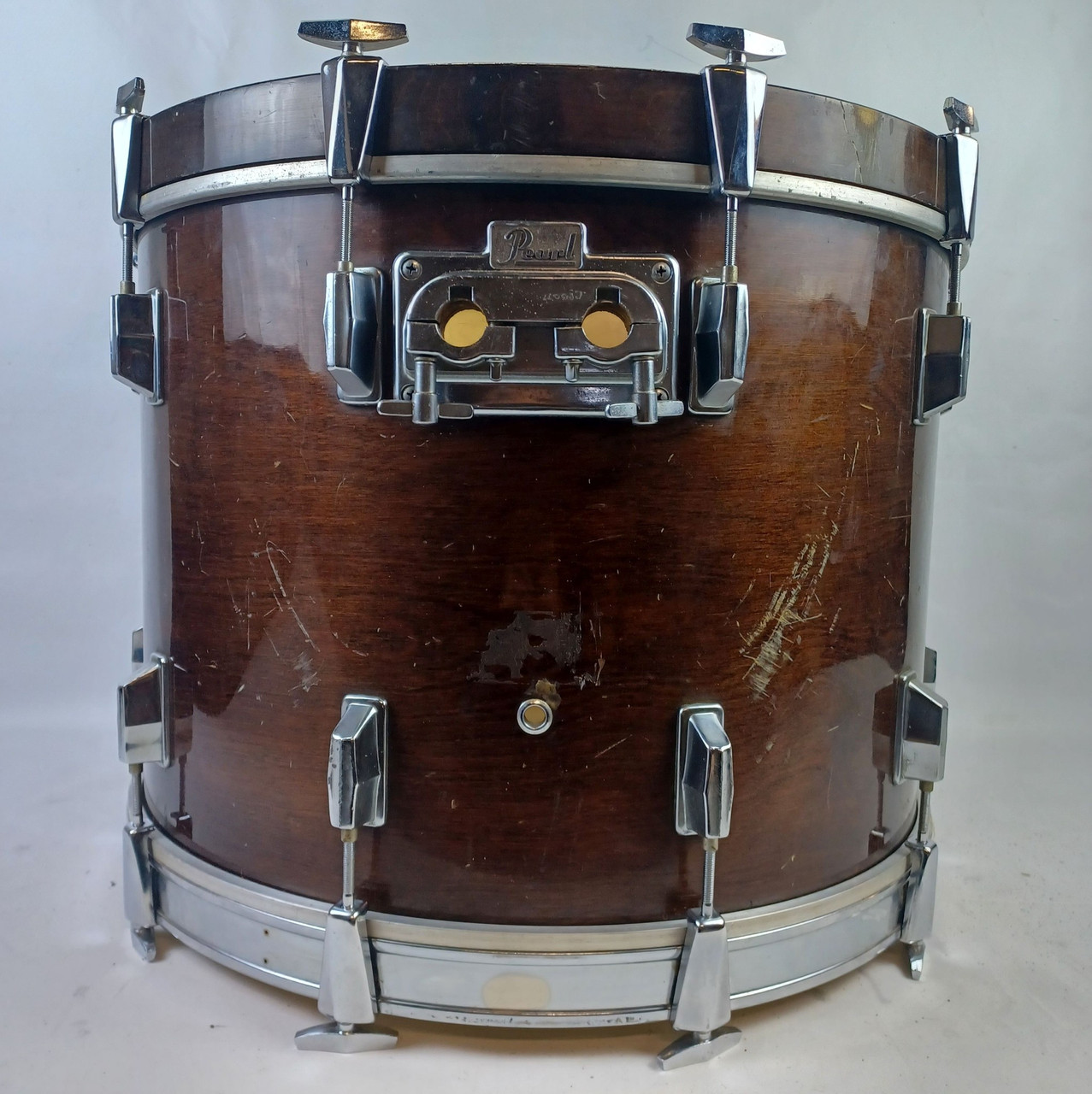 Pearl 16x22"Walnut Lacquer All-Maple Bass Drum Vintage80s Japan Set Kit Kick MIJ — main photograph