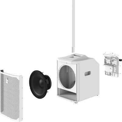 Electro-Voice EVOLVE50M-SW 12in Powered Subwoofer Base with Mixer, Column Sold Separately (White) image 4