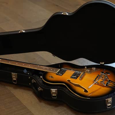 MINTY! 2014 Duesenberg Carl Carlton Signature Semi-Hollow Electric Guitar 2-Tone Sunburst + OHSC image 21