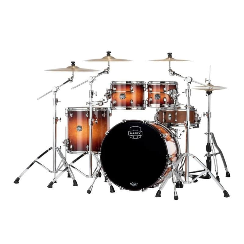 Mapex Saturn Evolution Rock 4 Pc Maple Drum Set w/o Snare 22/10/12/16 Exotic Sunburst image 1