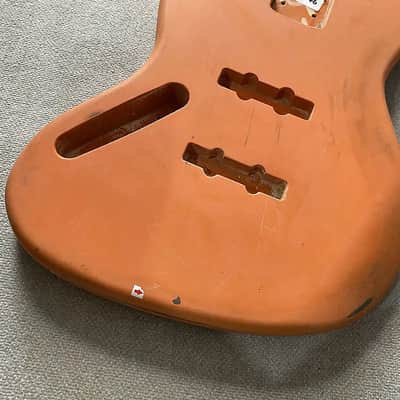 Orange Left Handed Jazz Bass Style Body DIY Project image 3
