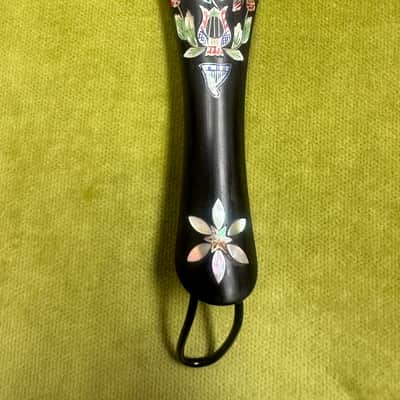 Vintage German Inlayed Ebony 4/4 Violin Tailpiece 115mm Length image 2