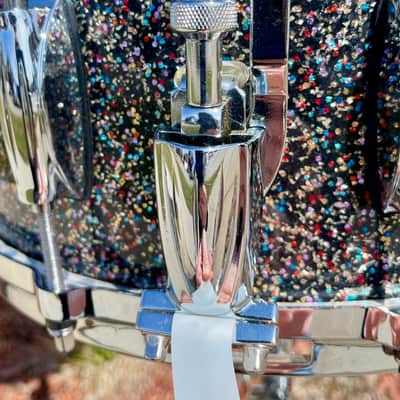 Gretsch 1 of 1 Renown Maple 6.5x14 Snare Drum Peacock Black Galaxy Sparkle image 12