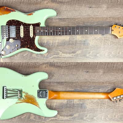 MyDream Stratocaster Custom Built -Surf Green over Sunburst Dreamsongs image 1