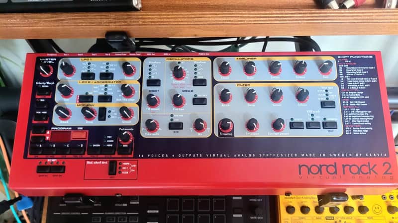 Nord Rack 2 16-Voice Rackmount Virtual Analog Synthesizer 1997 - 2003 - Red image 1