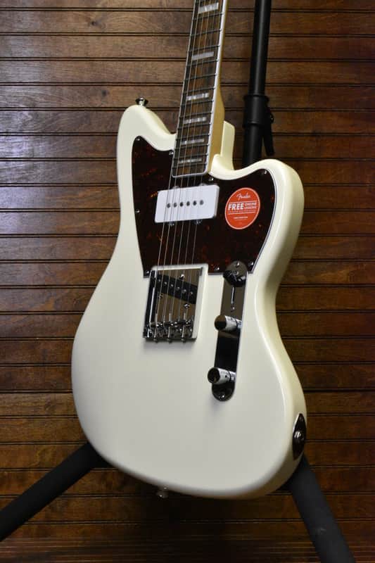 Squier Limited Edition Paranormal Offset Telecaster® SJ, Laurel Fingerboard, Tortoiseshell Pickguard, Olympic White image 1