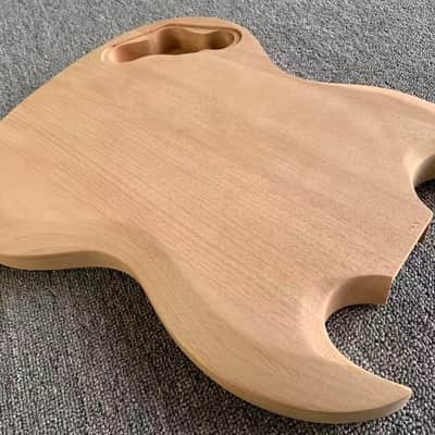 Unfinished Mahogany Wood Guitar Body, Single P90 Pickup, Rosewood Fingerboard Neck image 3