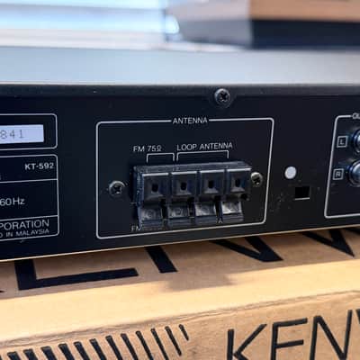Kenwood KT-592 Quartz Synthesizer AM FM Stereo Tuner with Instructions, AM/FM Antennas Box; Tested SEE VIDEO image 8