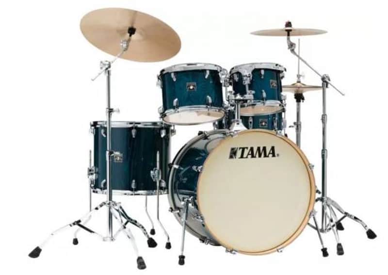 Tama Superstar Classic 5-Piece Shell Pack (22,10,12,16,SD) - Gloss Sapphire Lacebark Pine image 1