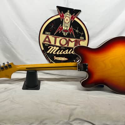 Fender Starcaster Semi-Hollow Body Electric Guitar - Aged Cherry Burst with Gig Bag image 8