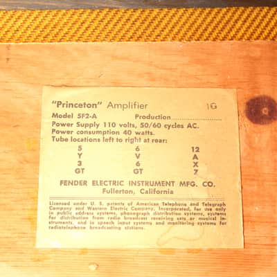 1959 Fender Princeton 5F2-A - 100% Original - Collector grade image 15