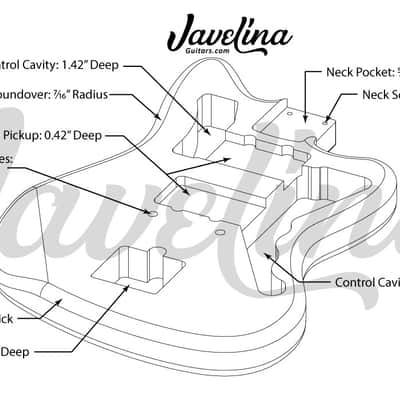 Jazzmaster Body Router Template CNC Luthier Tools 1/2" MDF 0.5" Fender imagen 8