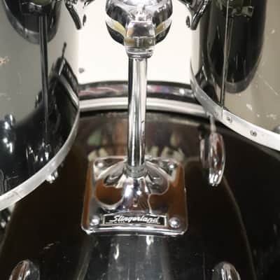 Slingerland 4pc Concert Tom Drum Kit Set Black Chrome Over Maple Vintage 1970's image 6