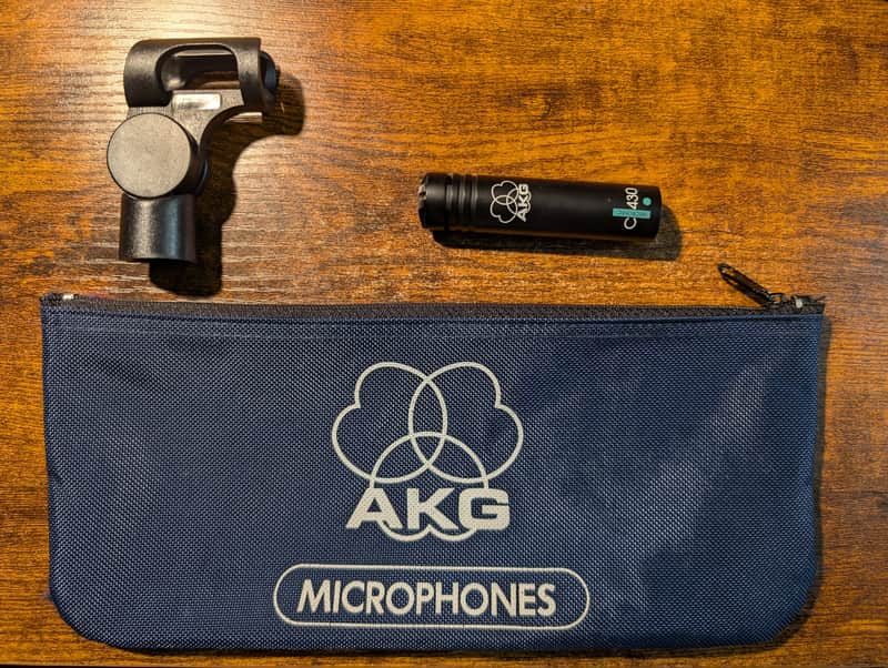AKG C430 Small Diaphragm Cardioid Miniature Condenser Microphone 2010s - Black image 1