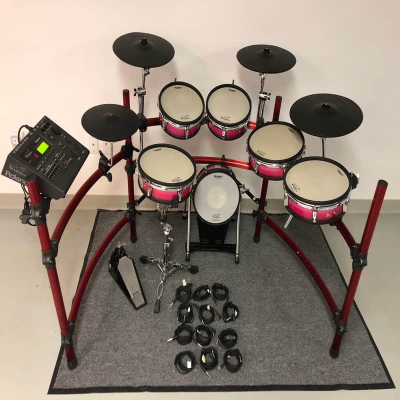 Roland TD-10 Red Expanded Drum Kit - Electronic - TDW-1 - Very