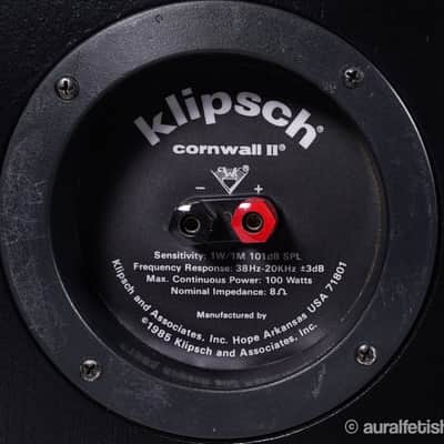 Klipsch Cornwall II // Horn Speakers / Flat Cut Bubinga / Aural Custom Restoration image 7