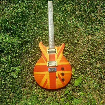 Hamer Special 1982 unique & rare union jack glitter & sparkle relic cherry & orange image 9
