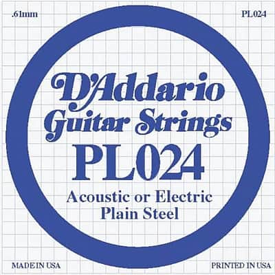 D'Addario Single Plain Steel .024 String image 2