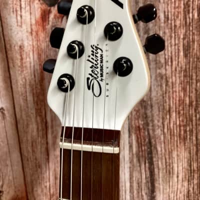 Sterling by Music Man S.U.B. Axis Electric Guitar Gloss White image 4
