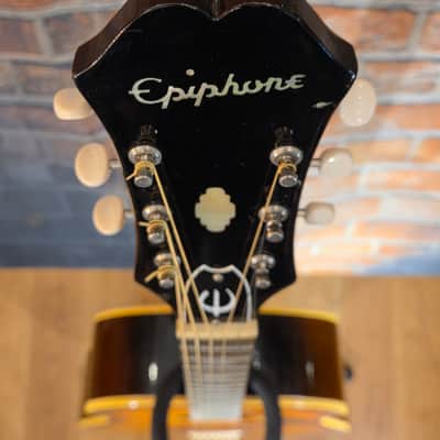 Vintage 1968 Epiphone FT-79 Texan Sunburst w/Original Adjustable Bridge - Over-sprayed Top Only, Changed Bridge & Neck Set image 5