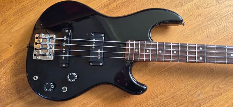 Aria Heritage Laser Electric bass 1985 - Gloss Black image 1