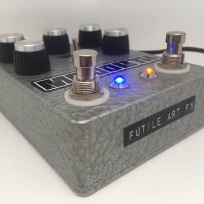 Futile Art FX Custom Shop ⛰️ Monolith Fuzz of Doom w. Boost & Tone Switch Mod Stoned-Grey Hammertone image 13
