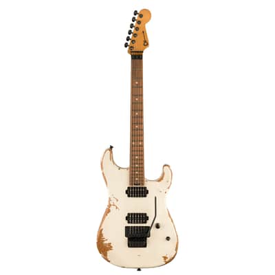 Charvel Pro-Mod Relic San Dimas Style 1 HH FR PF - Pau Ferro Fingerboard, Weathered White image 2