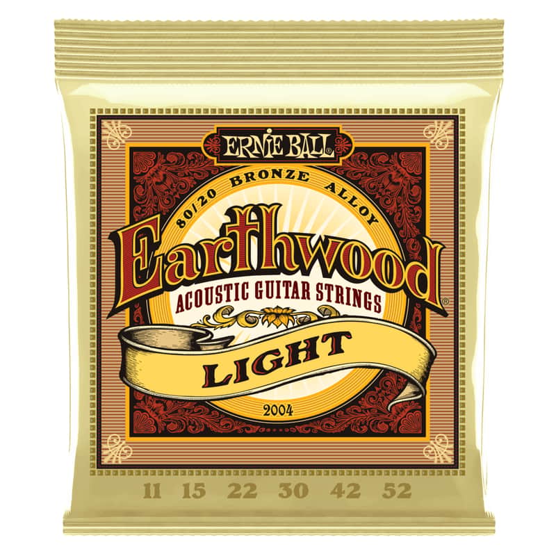 Ernie Ball 2004 Earthwood Light 80/20 Bronze Acoustic Guitar Strings .011-.052 image 1