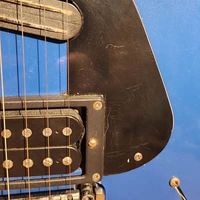 Modded Charvel 1988 Fusion Deluxe Rosewood Fretboard Pearl Blue - Added Preamp Switch & Pickguard image 12