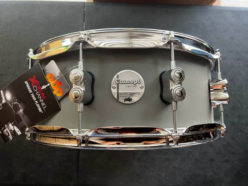 PDP 5.5" x 14" Concept Maple Snare Drum - Satin Pewter image 1