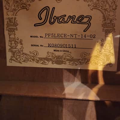 Ibanez PF5LECE Left-Handed Acoustic-Electric Natural image 6