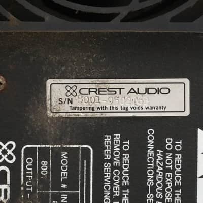 Crest Audio 8001 Professional Stereo Power Amplifier #47927 image 12