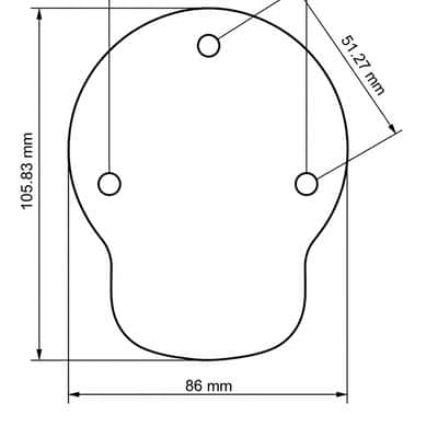 Sonor Force 3000 series Bass Drum cover/blanking/delete plate image 3