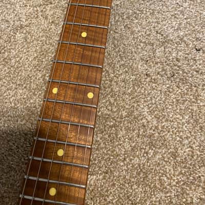 Harley Benton Fusion-III SSH Pink flame roasted neck image 3